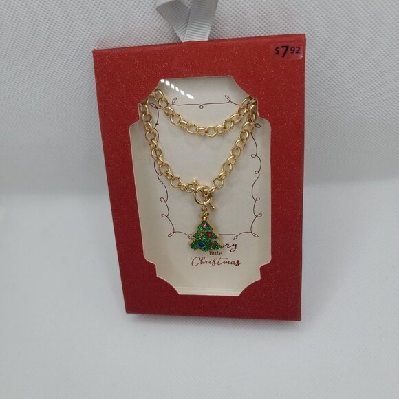 Holiday Time Christmas Fashion Jewelry Goldtone/Silvertone Bracelets Pins 12 Pcs - Picture 11 of 14